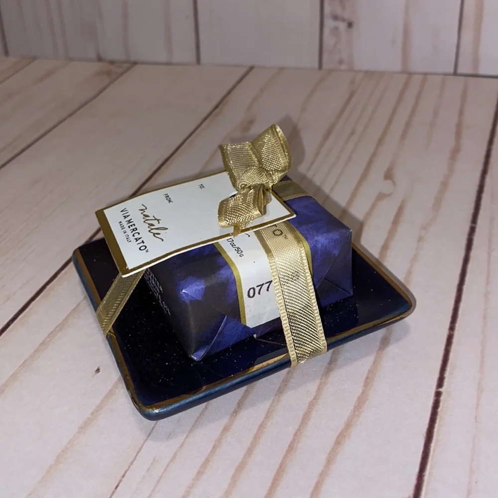 Natale via mercato shea butter soap and dish